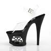 Pleaser - MOON708SK Ankle strap sandal, Pole dance shoes - Pole dance shoes - Black/Transparent Product image